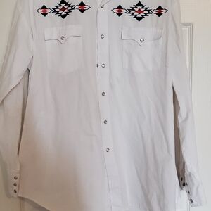 Vintage High Noon Western Shirt with Embroidery